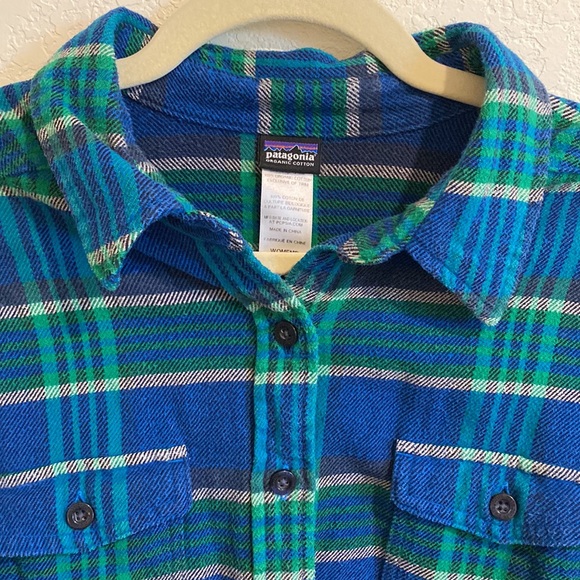 Patagonia blue and green flannel - Picture 4 of 6